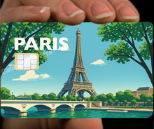 Load image into Gallery viewer, Paris, Sticker pour carte bancaire, format US
