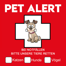 Load image into Gallery viewer, PET ALERT sticker, dog
