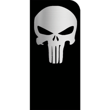 Charger l'image dans la galerie, Sticker pour plaque d'immatriculation MOTO, Fond NOIR, N° de département - PUNISHER