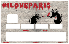 Load image into Gallery viewer, Les rats aiment Paris 2024 - Sticker pour carte bancaire, disponible en deux formats.