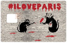 Load image into Gallery viewer, Les rats aiment Paris 2024 - Sticker pour carte bancaire, disponible en deux formats.