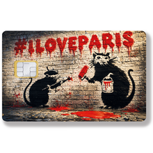 Charger l'image dans la galerie, Les rats aiment Paris - Sticker pour carte bancaire, Format US