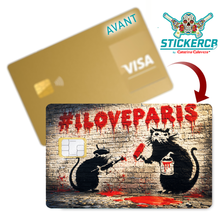 Charger l'image dans la galerie, Les rats aiment Paris - Sticker pour carte bancaire, Format US