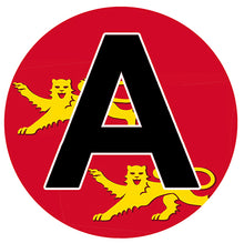 Load image into Gallery viewer, Sticker, Disque A, jeune conducteur, 14 régions de France