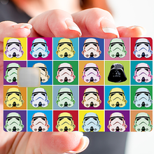 Load image into Gallery viewer, Stormtrooper by Andy Wharol - Sticker pour carte bancaire, disponible en deux formats.