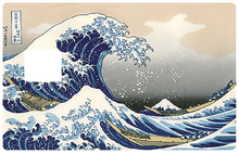 Load image into Gallery viewer, Bank card sticker, The Great Wave off Kanagawa from Hokusai