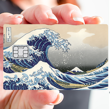 Load image into Gallery viewer, Bank card sticker, The Great Wave off Kanagawa from Hokusai