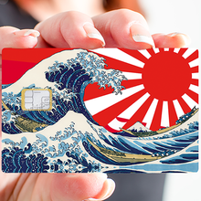 Load image into Gallery viewer, La grande vague du Japon - Sticker pour carte bancaire, disponible en deux formats.