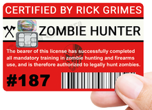 Charger l'image dans la galerie, Zombie Hunter, Sticker pour carte bancaire, format US