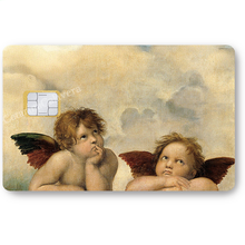 Load image into Gallery viewer, Les angelots de Raphaël - Sticker pour carte bancaire, disponible en deux formats.