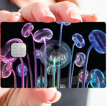 Load image into Gallery viewer, Champignons de verre- sticker pour carte bancaire