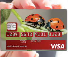 Charger l'image dans la galerie, les coccinelles - Sticker pour carte bancaire, disponible en deux formats.