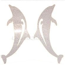Charger l'image dans la galerie, 2 Stickers, Dauphin, Rétro-Réfléchissants pour Casques, Moto, vélo, trottinette