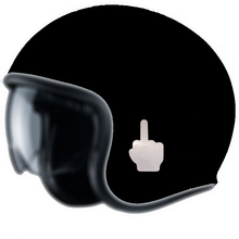 Charger l'image dans la galerie, 2 Stickers, le doigt, Rétro-Réfléchissants pour Casques, Moto, vélo, trottinette