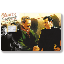 Load image into Gallery viewer, Don Camillo, édition limitée 100 ex - Sticker pour carte bancaire, disponible en deux formats.