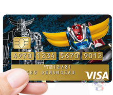 Charger l'image dans la galerie, Tribute to GOLDORAK – Sticker pour carte bancaire, disponible en deux formats.