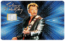 Load image into Gallery viewer, Tribute to Johnny Hallyday, edit. limitée 300 ex - Sticker pour carte bancaire, disponible en deux formats.