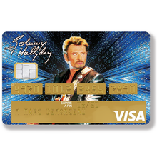 Load image into Gallery viewer, Tribute to Johnny Hallyday, edit. limitée 300 ex - Sticker pour carte bancaire, disponible en deux formats.