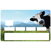 Load image into Gallery viewer, La Vache - sticker pour carte bancaire, 2 formats de carte bancaire disponibles