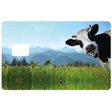 Load image into Gallery viewer, La Vache - sticker pour carte bancaire, 2 formats de carte bancaire disponibles