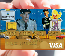 Load image into Gallery viewer, Le gendarme de saint Tropez, hommage à Louis de Funes, serie limitée 50 ex. - sticker pour carte bancaire