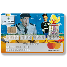 Lade das Bild in den Galerie-Viewer, Der Gendarm, Hommage an Louis de Funes, limitierte Serie von 50 Exemplaren. - Bankkartenaufkleber