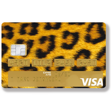 Load image into Gallery viewer, Leopard - Sticker pour carte bancaire, disponible en deux formats.