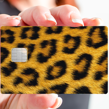Load image into Gallery viewer, Leopard - Sticker pour carte bancaire, disponible en deux formats.