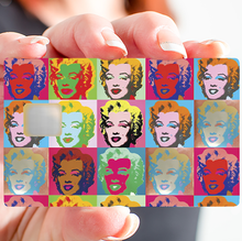 Load image into Gallery viewer, Marilyn Monroe by Andy Warhol - Sticker pour carte bancaire, disponible en deux formats.