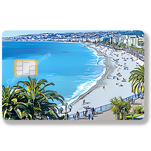 Load image into Gallery viewer, NICE, Bay of Angels - Credit card sticker, available in two sizes.