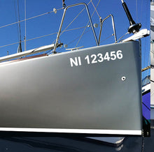 Charger l'image dans la galerie, Set de stickers (3), numéro d'Immatriculation de bateau, noir ou blanc