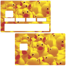 Load image into Gallery viewer, Les petits canards jaunes - sticker pour carte bancaire, 2 formats de carte bancaire disponibles