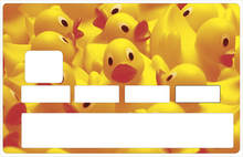 Load image into Gallery viewer, Les petits canards jaunes - sticker pour carte bancaire, 2 formats de carte bancaire disponibles