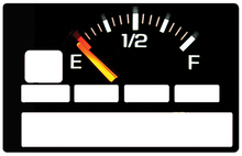 Load image into Gallery viewer, Réservoir vide - Sticker pour carte bancaire, disponible en deux formats.