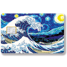 Load image into Gallery viewer, Bank card sticker, The Great Wave off Kanagawa from Hokusai