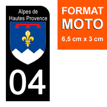 Load image into Gallery viewer, 04 ALPES DE HAUTES PROVENCE  - Stickers pour plaque d'immatriculation, disponible pour AUTO et MOTO