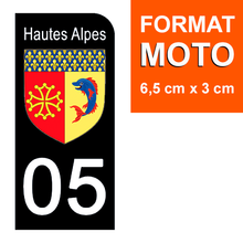 Load image into Gallery viewer, 05 HAUTES ALPES - Stickers pour plaque d'immatriculation, disponible pour AUTO et MOTO