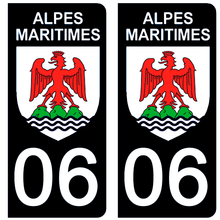 Load image into Gallery viewer, 06 ALPES MARITIMES - Stickers pour plaque d'immatriculation, disponible pour AUTO et MOTO