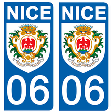 Load image into Gallery viewer, 06 NICE - Stickers pour plaque d'immatriculation, disponible pour AUTO et MOTO