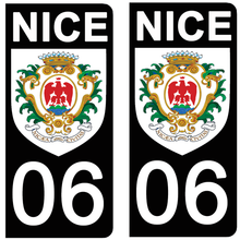 Load image into Gallery viewer, 06 NICE - Stickers pour plaque d'immatriculation, disponible pour AUTO et MOTO