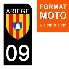 Load image into Gallery viewer, 09 ARIEGES - Stickers pour plaque d'immatriculation, disponible pour AUTO et MOTO