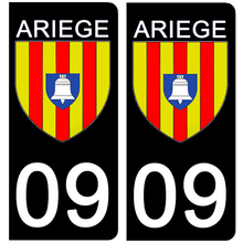 Load image into Gallery viewer, 09 ARIEGES - Stickers pour plaque d'immatriculation, disponible pour AUTO et MOTO