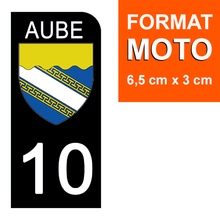 Load image into Gallery viewer, 10 AUBE - Stickers pour plaque d'immatriculation, disponible pour AUTO et MOTO