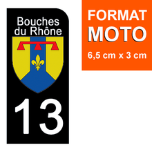 Load image into Gallery viewer, 13 BOUCHE DU RHONE - Stickers pour plaque d'immatriculation, disponible pour AUTO et MOTO