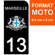 Load image into Gallery viewer, 13 MARSEILLE - Stickers pour plaque d'immatriculation, disponible pour AUTO et MOTO