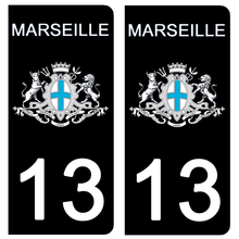 Load image into Gallery viewer, 13 MARSEILLE - Stickers pour plaque d'immatriculation, disponible pour AUTO et MOTO