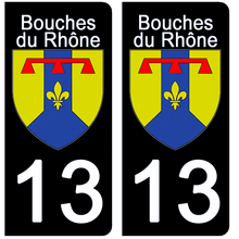 Load image into Gallery viewer, 13 BOUCHE DU RHONE - Stickers pour plaque d'immatriculation, disponible pour AUTO et MOTO