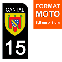 Load image into Gallery viewer, 15 CANTAL - Stickers pour plaque d'immatriculation, disponible pour AUTO et MOTO