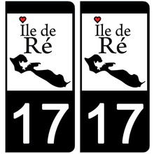 Load image into Gallery viewer, 17 ÎLE DE RÉ - Stickers pour plaque d'immatriculation, disponible pour AUTO et MOTO