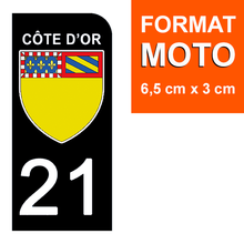 Load image into Gallery viewer, 21 COTE D'OR - Stickers pour plaque d'immatriculation, disponible pour AUTO et MOTO